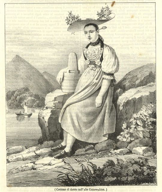 Costume di donne nell'alto Unterwalden