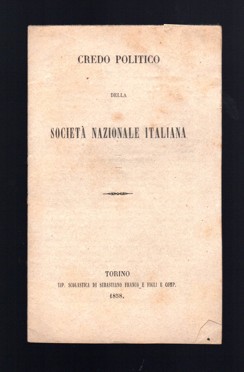 Credo politica della Società Nazionale Italiana