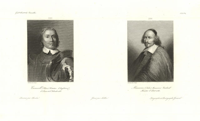 Cromwell (Olivier) Protecteur d' Angleterre . - Mazarin (Jules) Mazzarini, …
