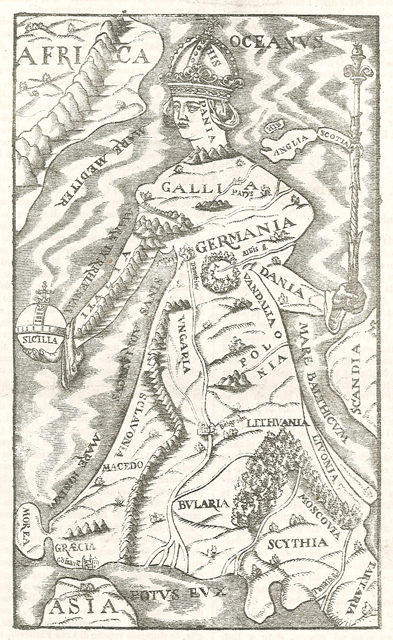 Curiosa carta geografica di Europa