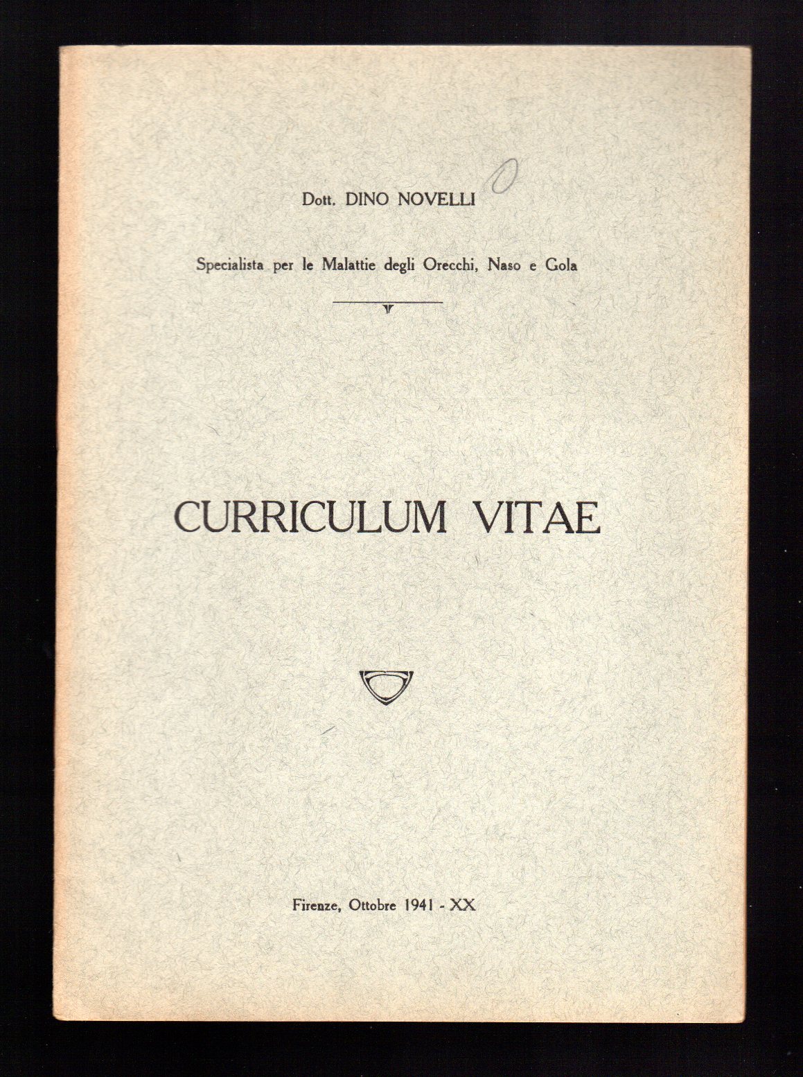 Curriculum vitae dott. Dino Novelli specialista per malattie degli orecchi, …