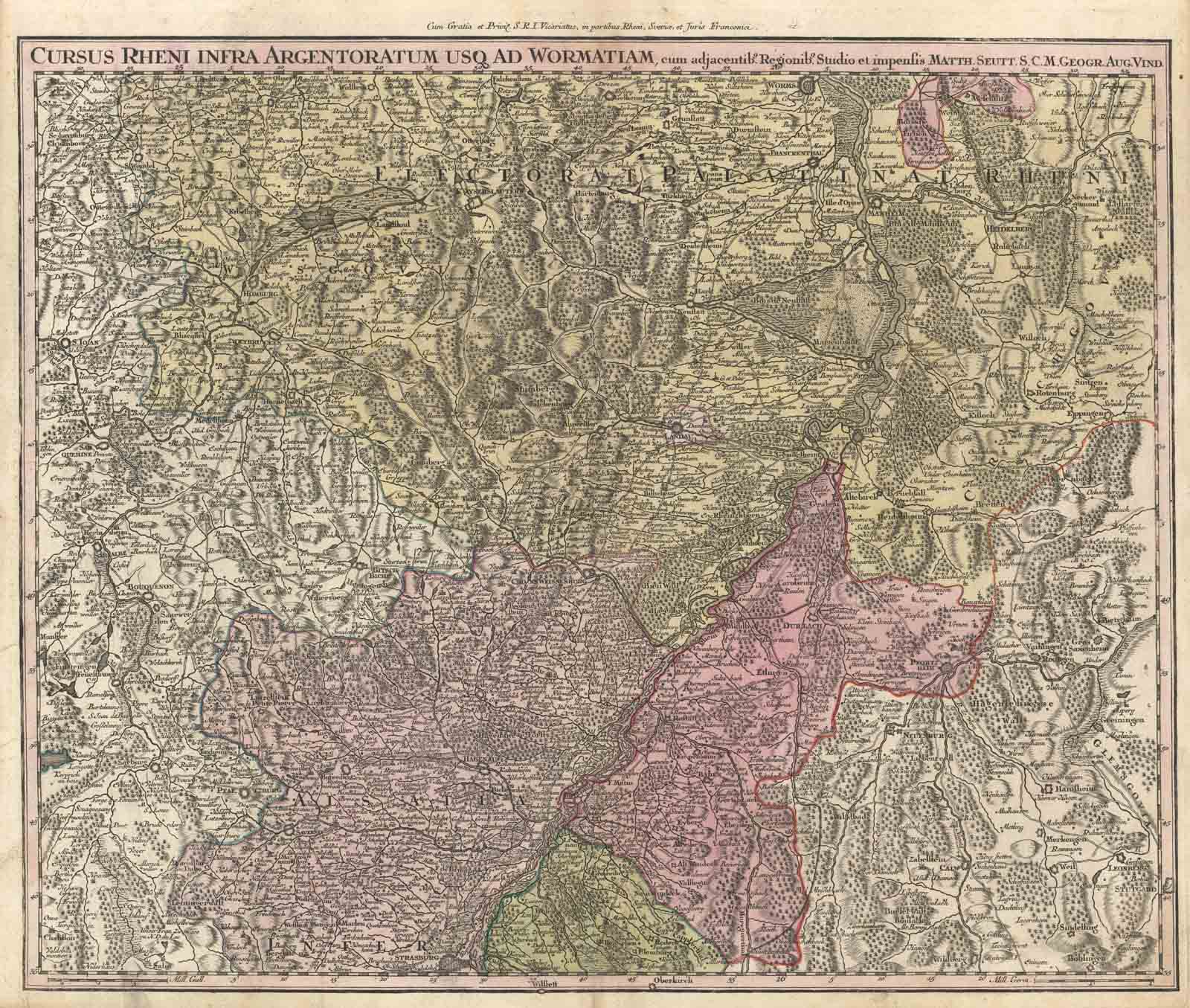 Cursus Rheni Infra Argentoratum Usq ad Wormatiam.