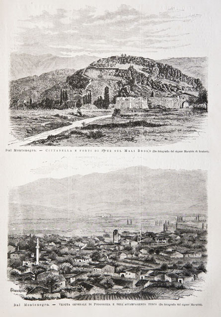 Dal Montenegro.- Cittadella e forti di Spuz sul Mali Brolo.- …