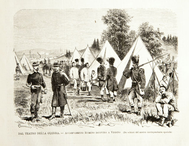 Dal teatro della guerra.- Accampamento Rumeno dicontro a Viddino