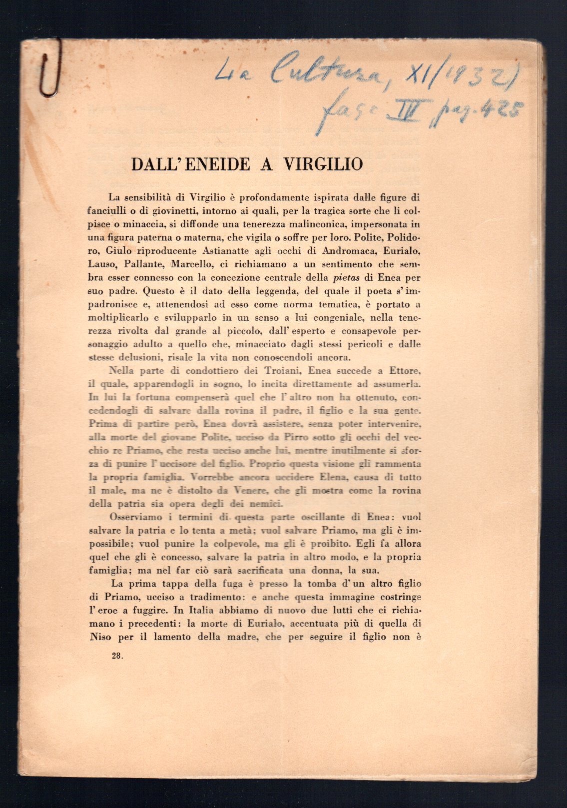 Dall'Eneide a Virgilio