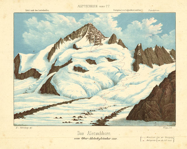 Das Aletschhorn vom Ober-Aletschgletscher aus