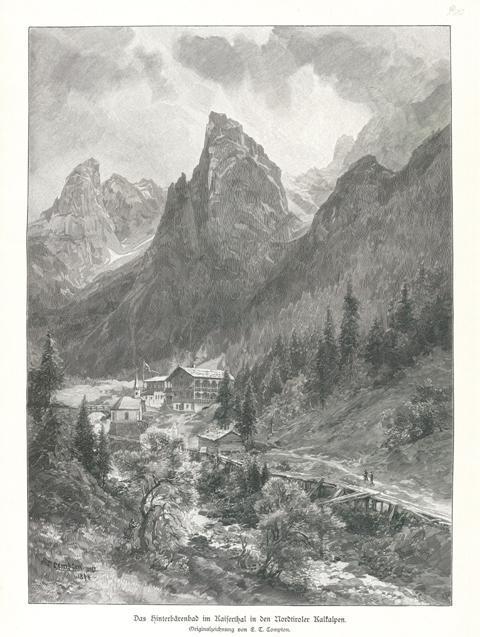 Das Hinterbarenbad im Kaiferthal in den Nordtiroler Kaslkalpen