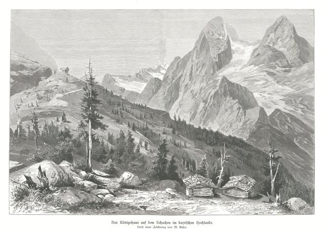 Das Konighaus auf dem Schachen im bayrischen Hochlande