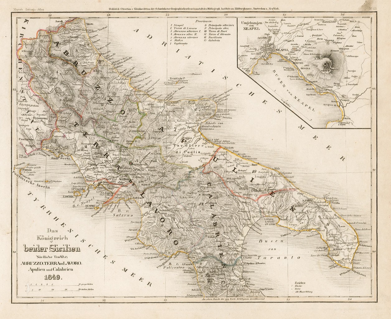 Das Konigreich beider Sicilien . Abruzzo, Terra di Lavoro, Apulien …