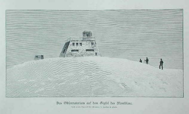 Das Observatorium auf dem Gipfel des Montblanc