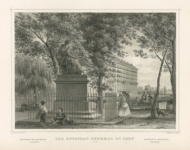 Das Rousseau Denkmal zu Genf (Genf)