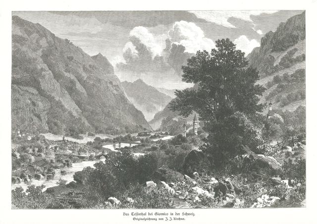 Das Tessinthal bei Giornico in der Schweiz.