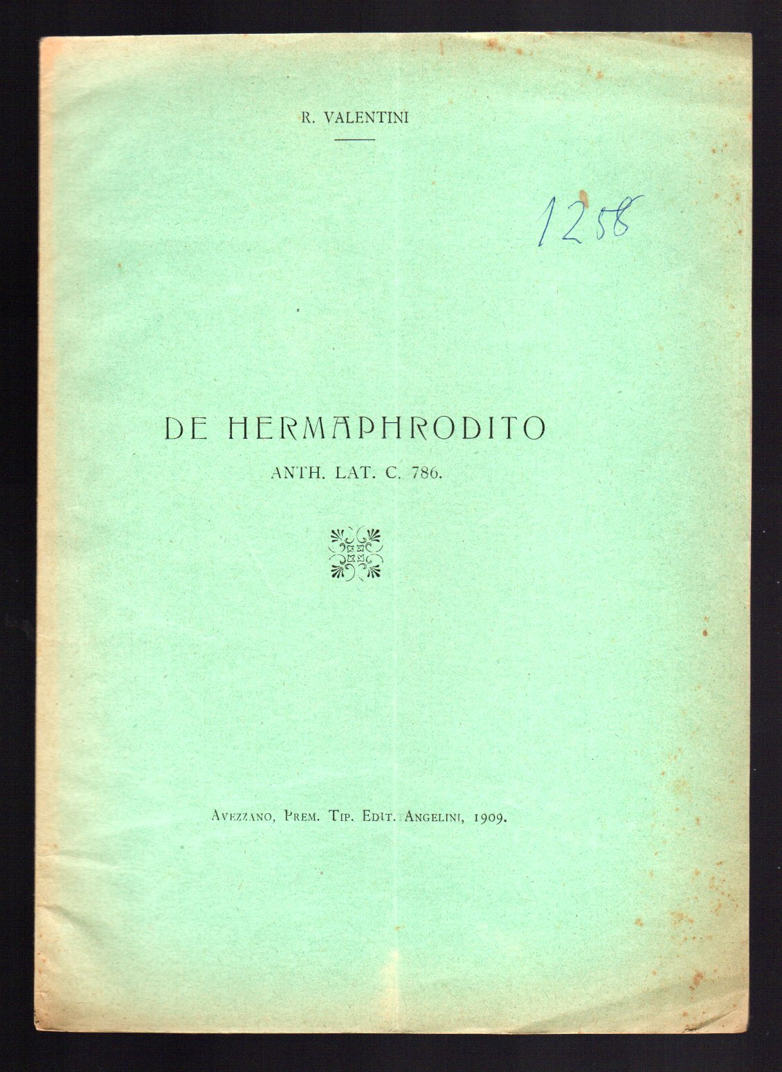 De Hermaphrodito Anth. Lat. C. 786