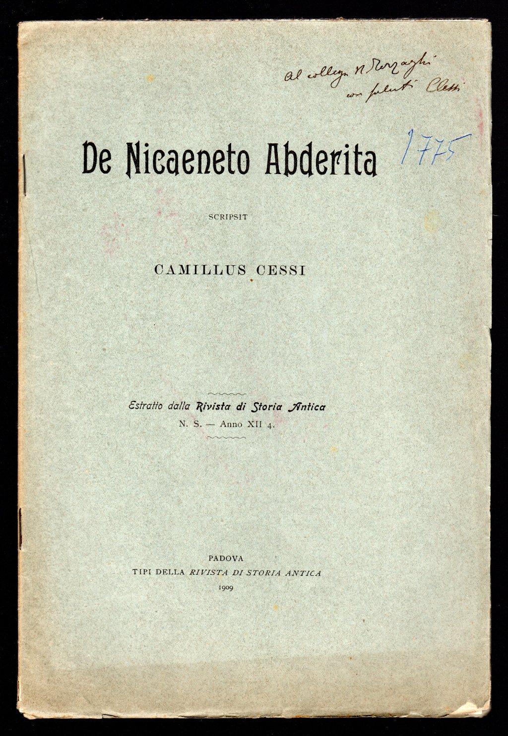De Nicaeneto Abderita