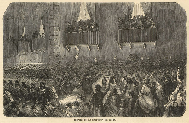 Départ de la Garnison de Turin