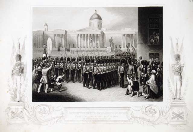 Departure of of the Grenadier Guards from Trafalgar Square, Feb.y …