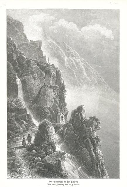 Der Gemmipass in der Schweiz.