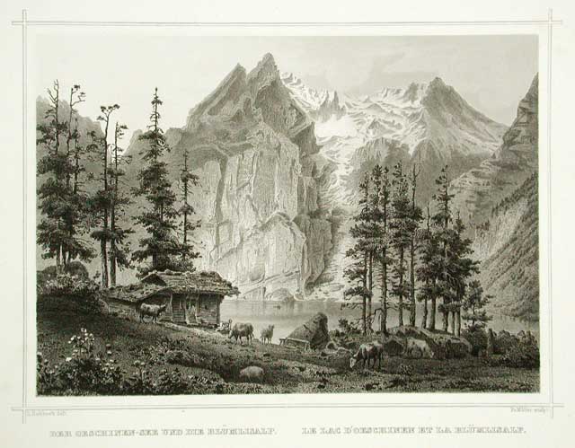 Der Oeschinen-see und die Blumlisalp