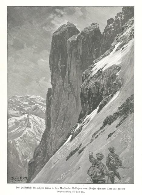 Der Predigtstuhl im Wilden Kaiser in der Nordtiroler Kalkalpen, vom …