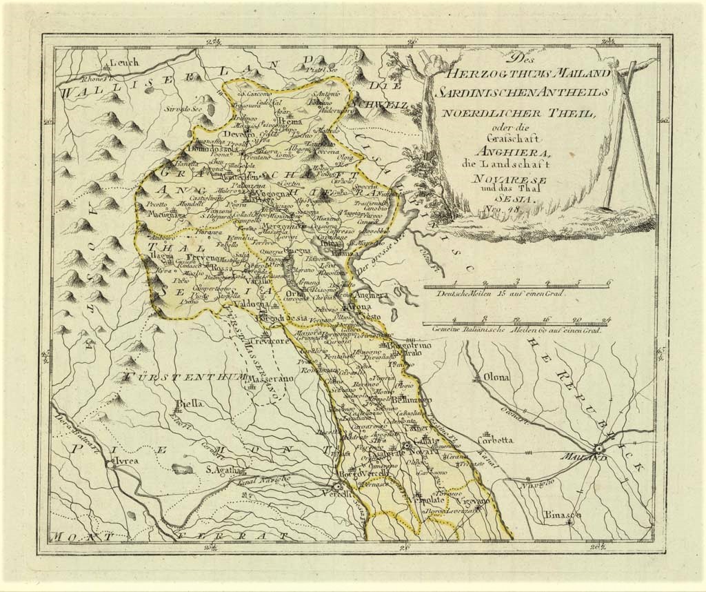 DES HERZOGTHUMS MAILAND SARDINISCHEN ANTHEILS NOERDLICHER THEILV ODER DIE GRAFSCHAT …
