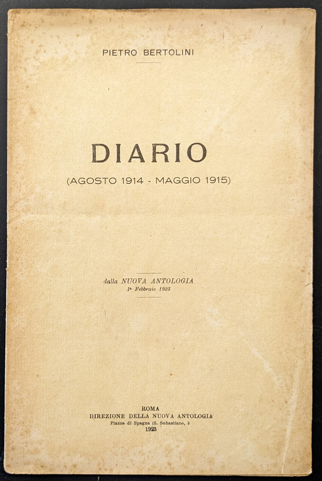 Diario (agosto 1914 - maggio 1915)