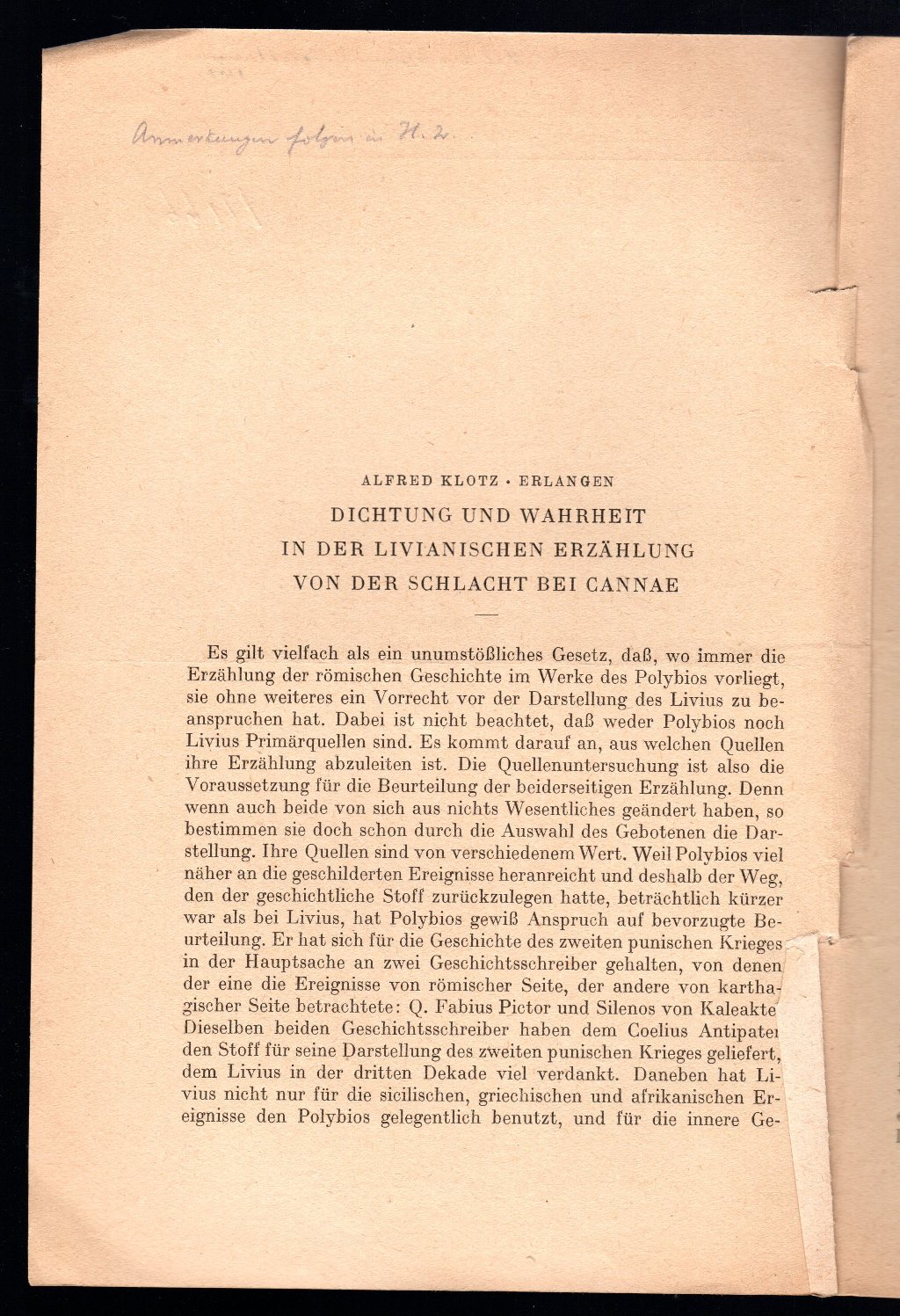 Dichtung und Wahrheit in der Livianischen erzahlung von der schlacht …