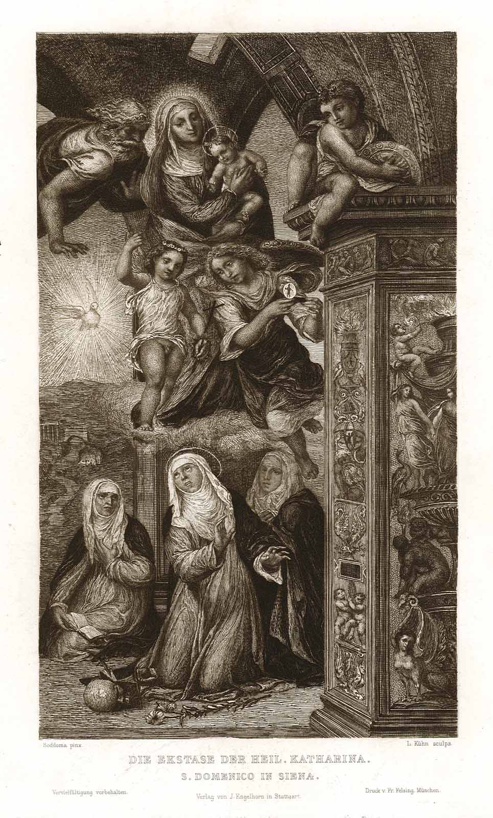 Die ekstase der heil, katharina. S. Domenico in Siena
