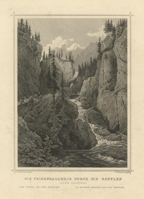 Die Felsengallerie durch die Rofflen Canton Graubunden