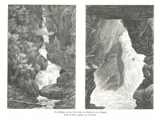 Die Grotten and der Tete Noire im Wallis in der …