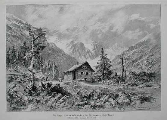Die Lienzer hutte im debantthale in der Schobergruppe (Hohe Tauern)