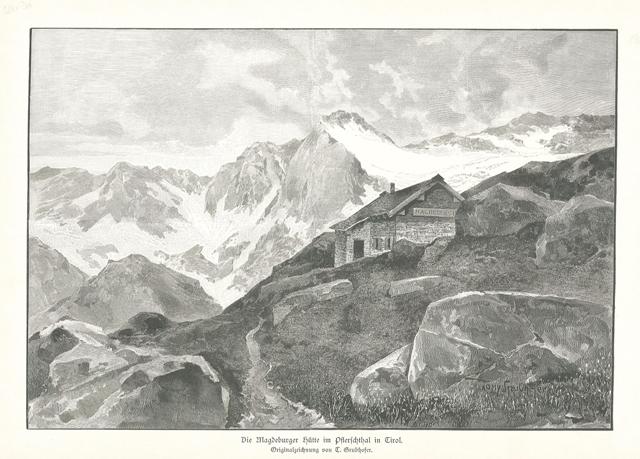 Die Magdeburger hutte im Plerschthal in Tirol
