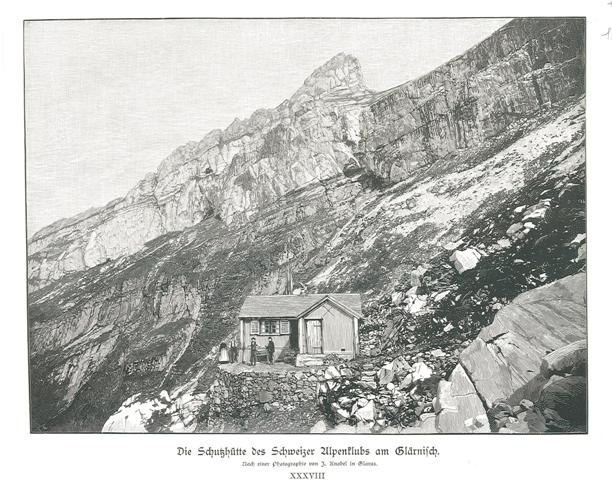 Die Schutzhutte des Schweizer Alpenclubs am Glarnisch