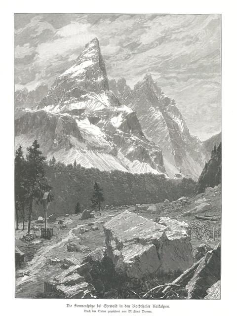 Die Sonnenspitze bei Ehrwald in der Nordtiroler Kalkapen