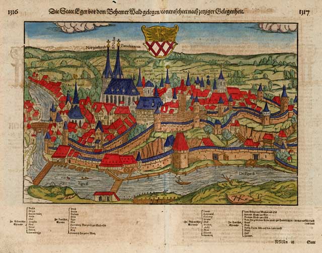 Die Stadt Eger vor dem Behemer Wald gelegen/trontrasehter nach jetztiger …