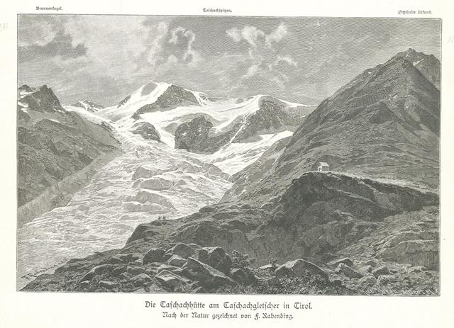 Die Taschachhutte am Taschachgletscher in Tirol