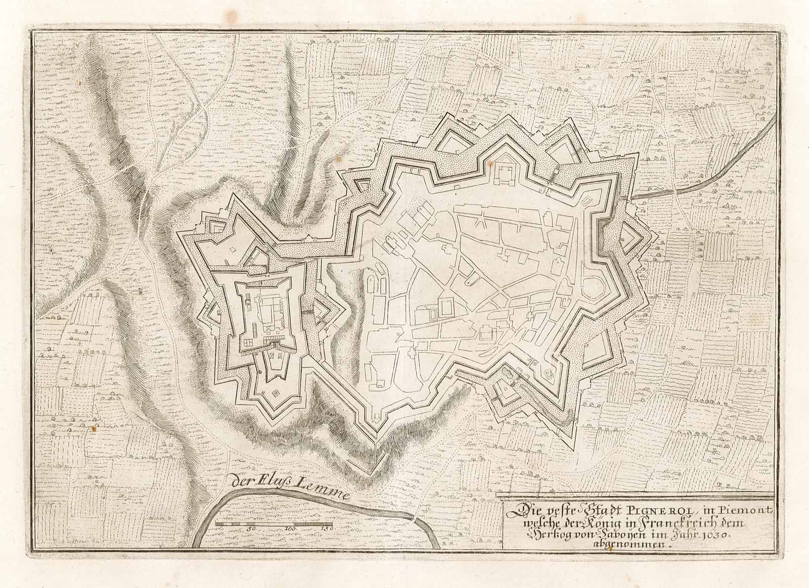 Die veste Stadt Pignerol in Piemont .