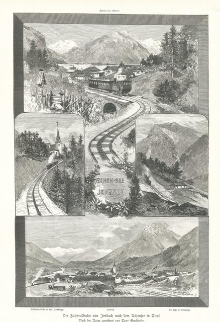 Die Zahnradbahn von Jenbach nach dem Achensee in Tirolo