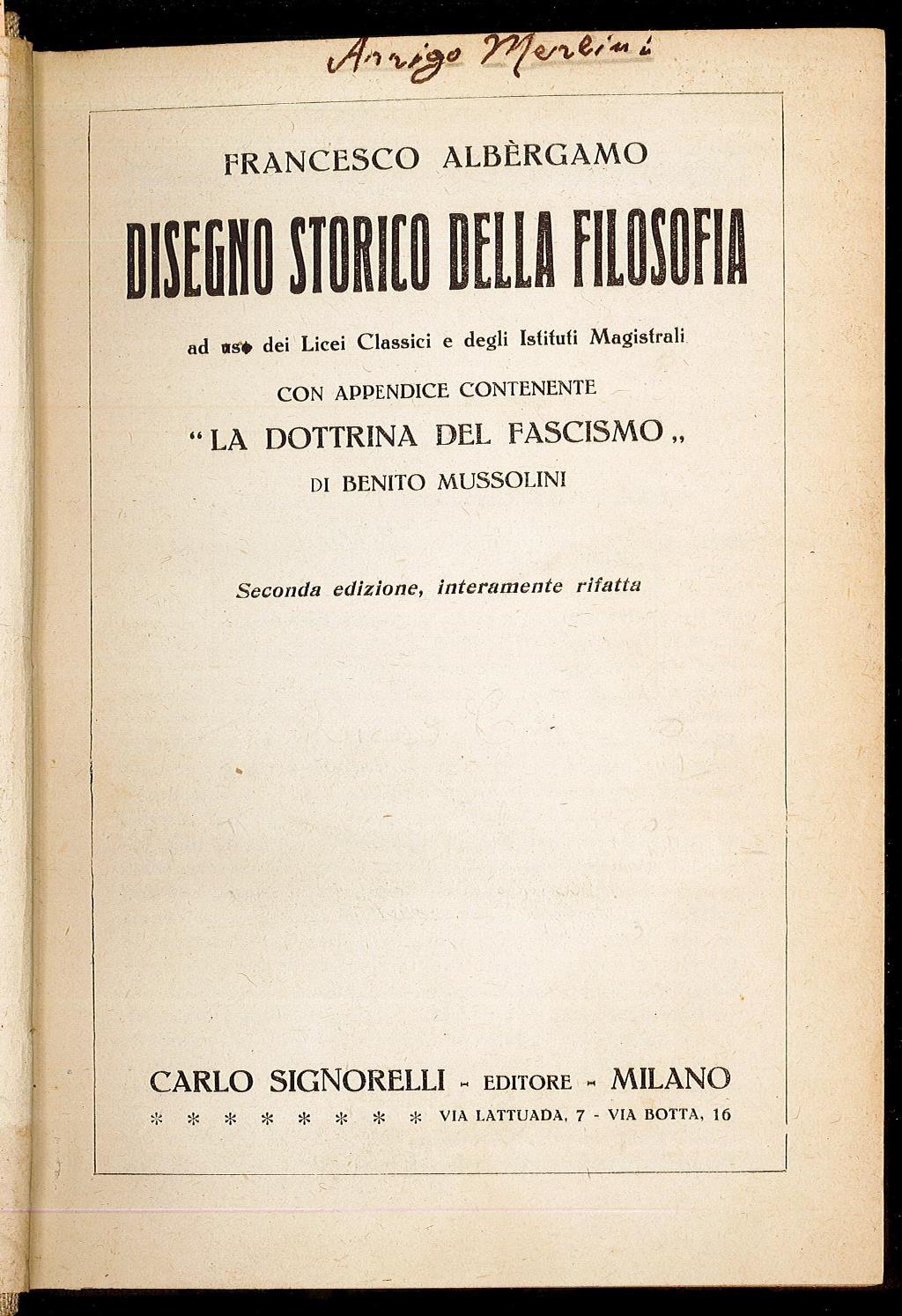 Disegno storico della filosfia ad uso dei Licei Classici e …