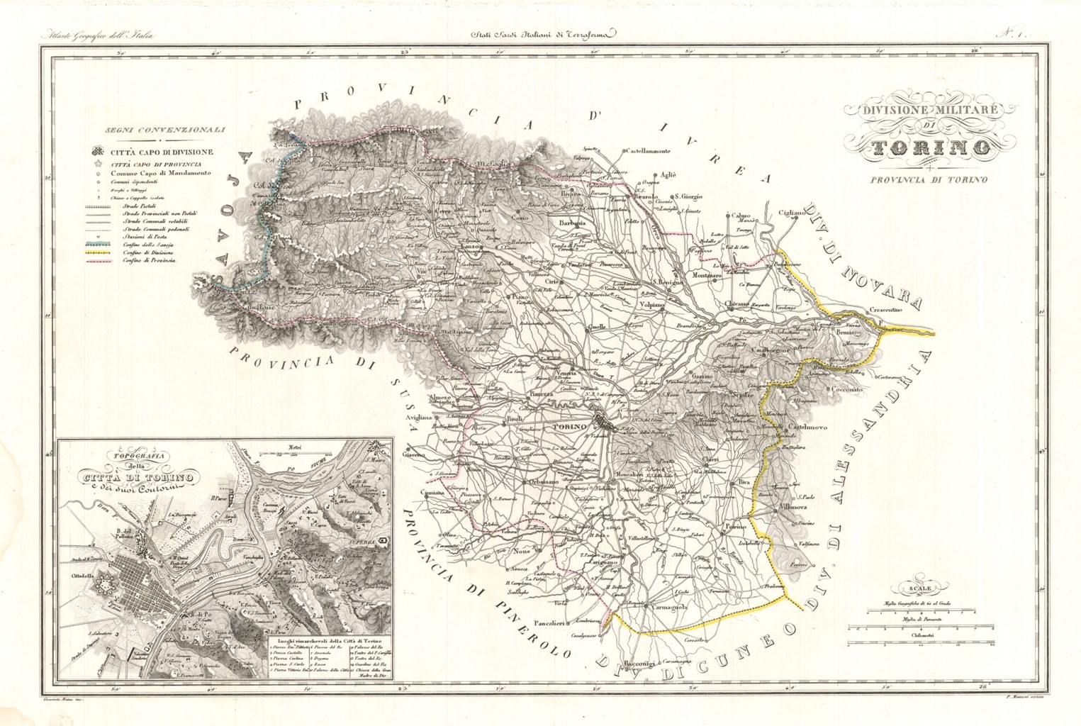 Divisione Militare di Torino. Provincia di Torino