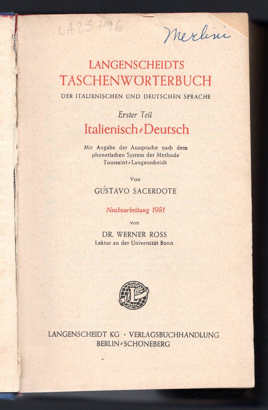 Dizionario Tascabile delle lingue italiana e tedesca