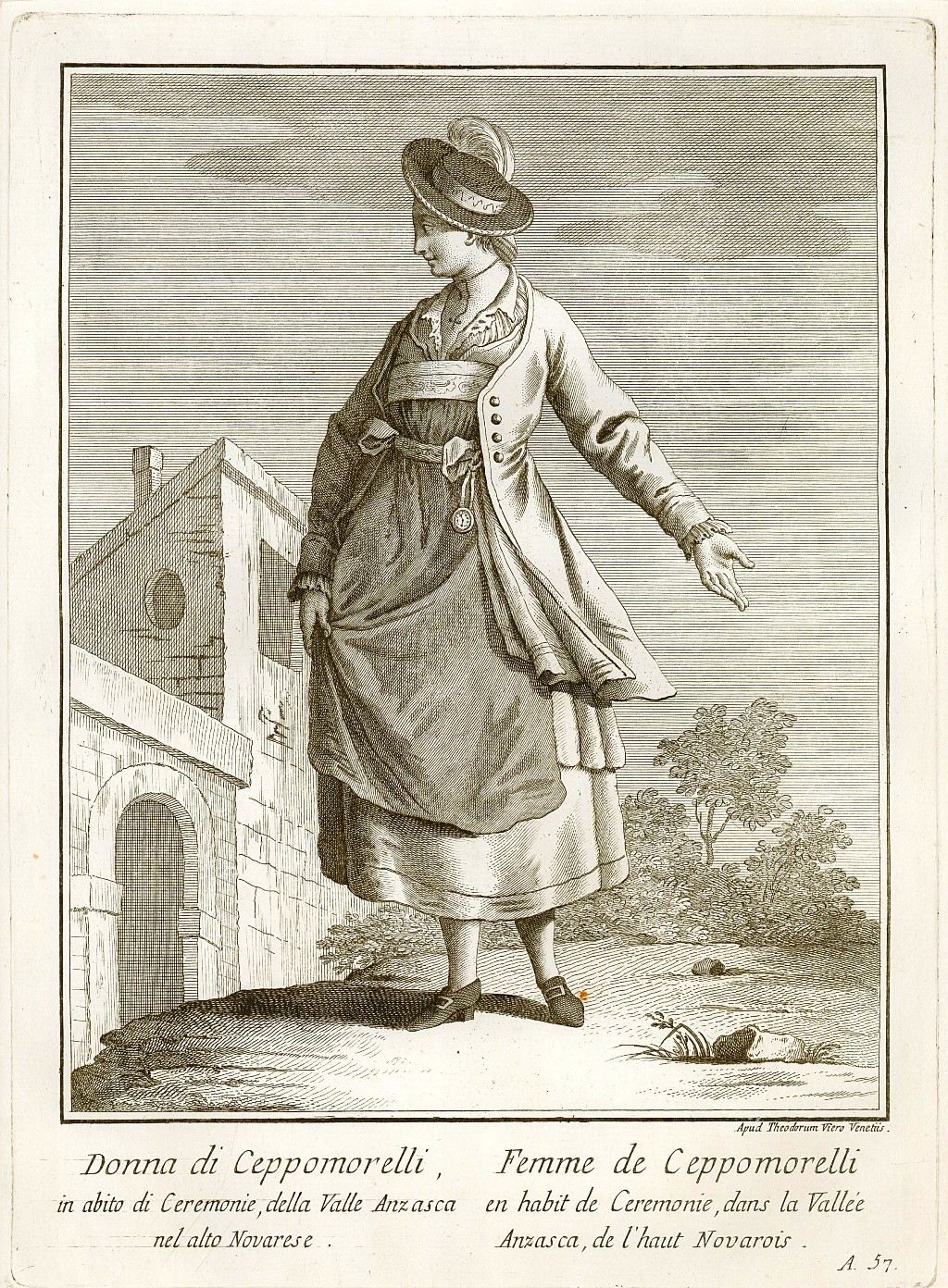 Donna di Ceppomorelli in abito di Cerimonie della Valle Anzasca …