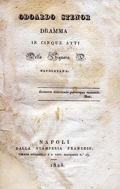 Dramma in cinque atti Della Signora D. Napoletana