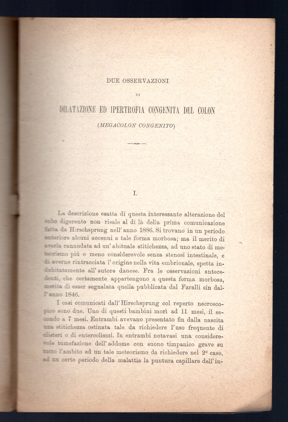 Due osservazioni di dilatazione ed ipertrofia congenita del colon
