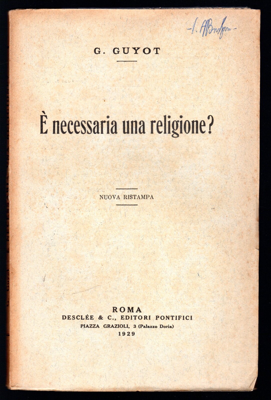 E' necessaria una religione?