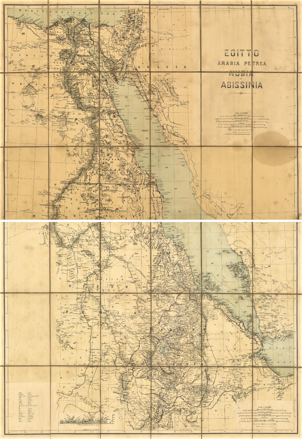 Egitto Arabia Petrea Nubia e Abissinia