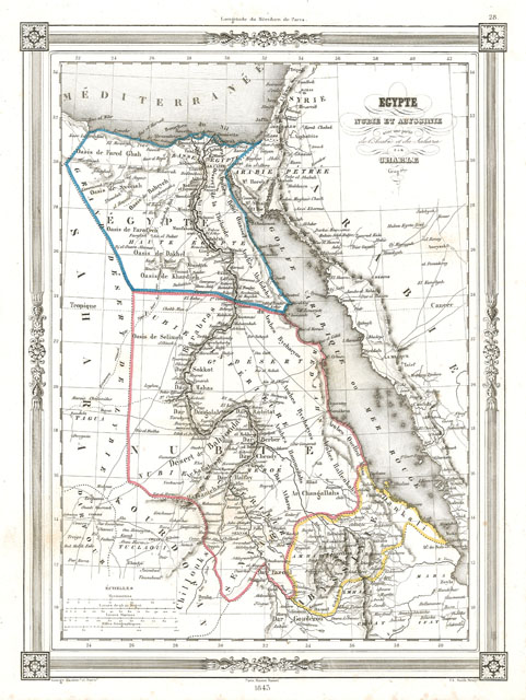 Egypte Nubie et Abyssinie avec une partie de ll'Arabie et …