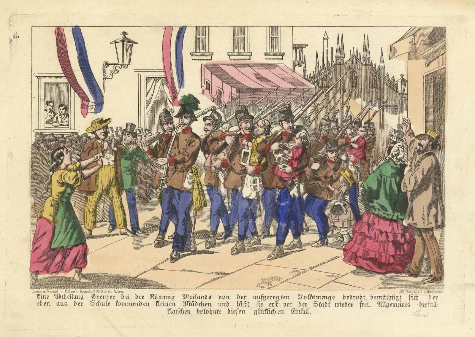Eine ubtheilung Crenzer bei der Raumung Mailands