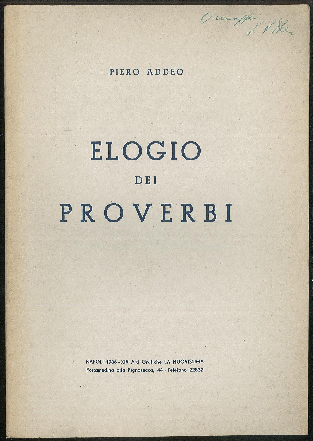 Elogio dei proverbi