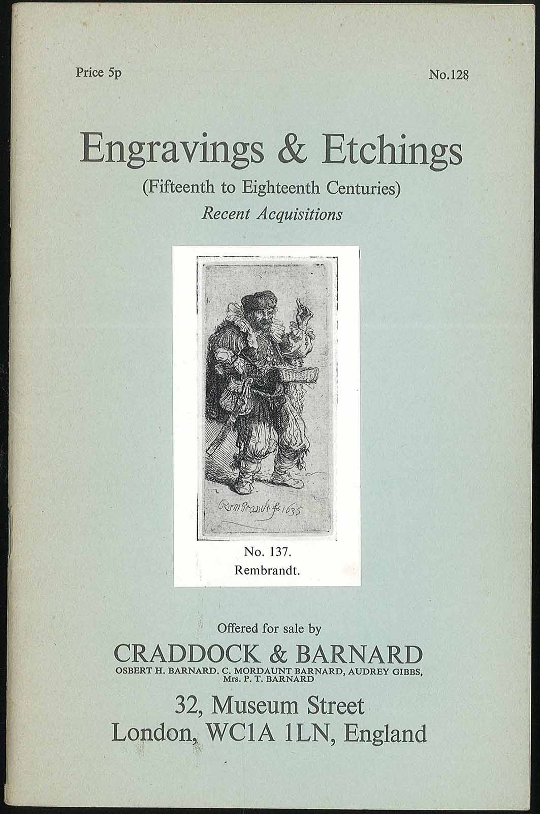 Engravings & Etchings- Fifteenth to Eighteenth Centuries-Recent Acquisitions