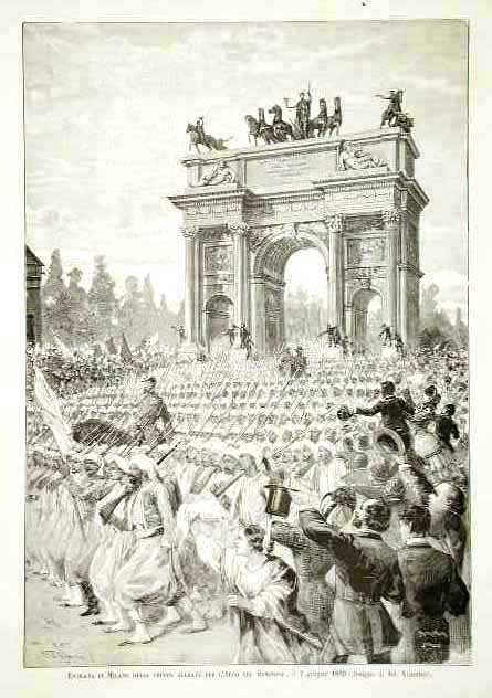 Entrata in Milano delle truppe alleate .1859